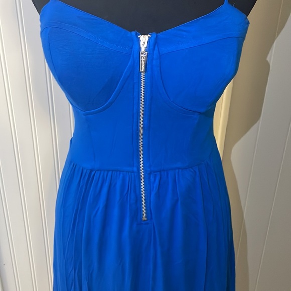 Royal Blue GUESS Spaghetti Strap Zip Up Dress XS $45 - Picture 2 of 8
